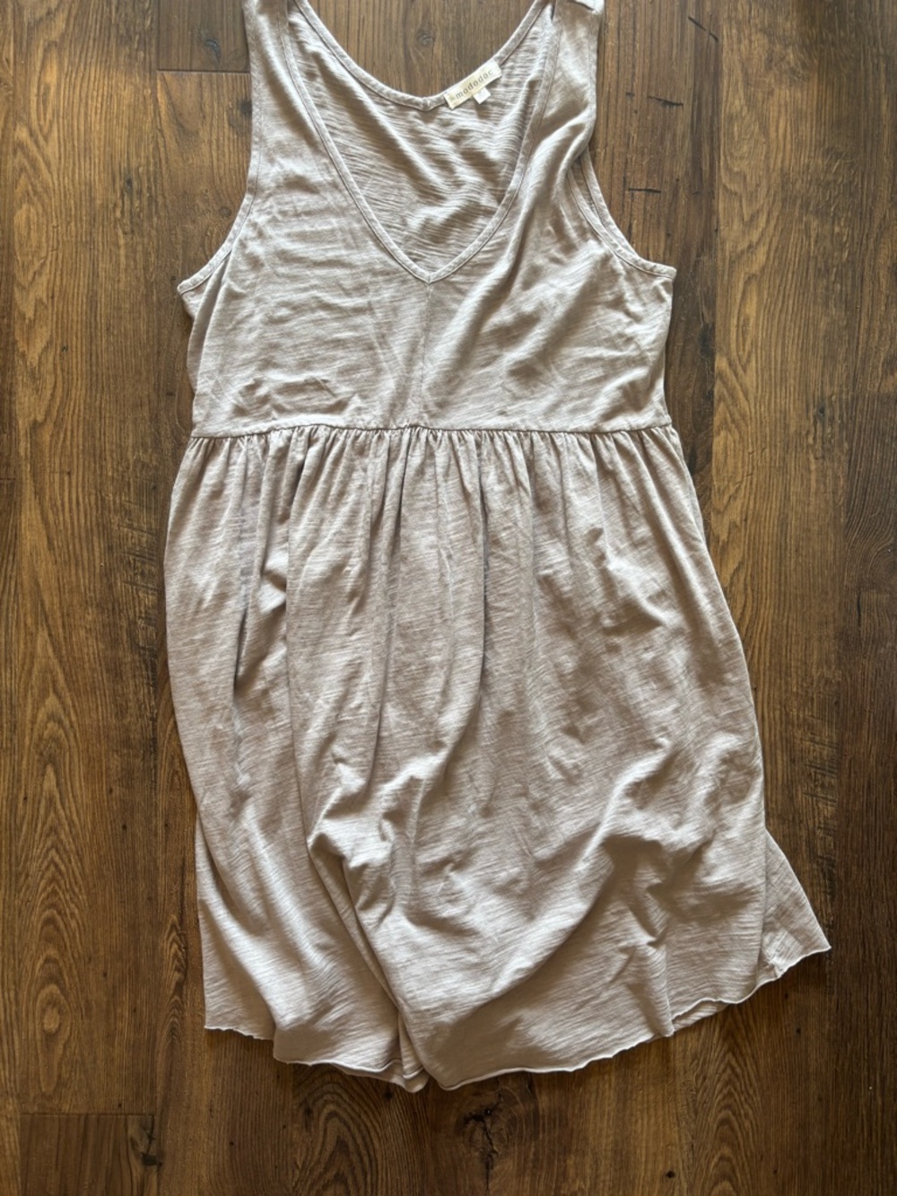 Light Gray Sleeveless V-Neck Casual Dress